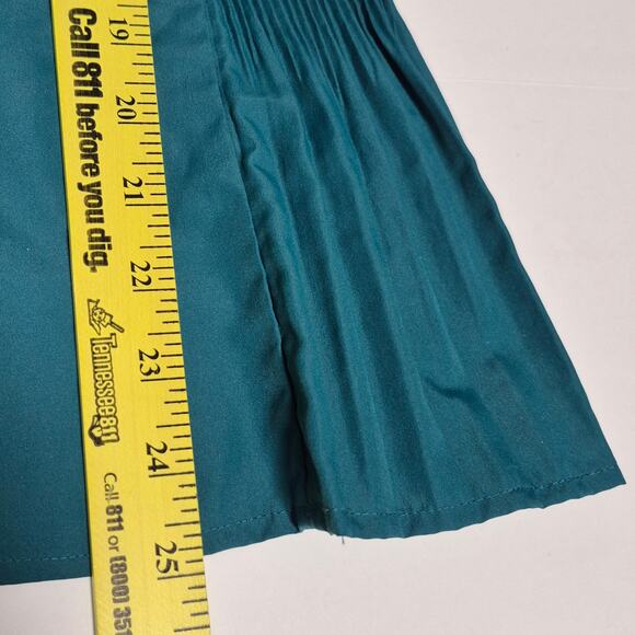 Zac & Rachel Womens Emerald Green Blouse Long-sleeved Small Accordion Stretch - Picture 13 of 15